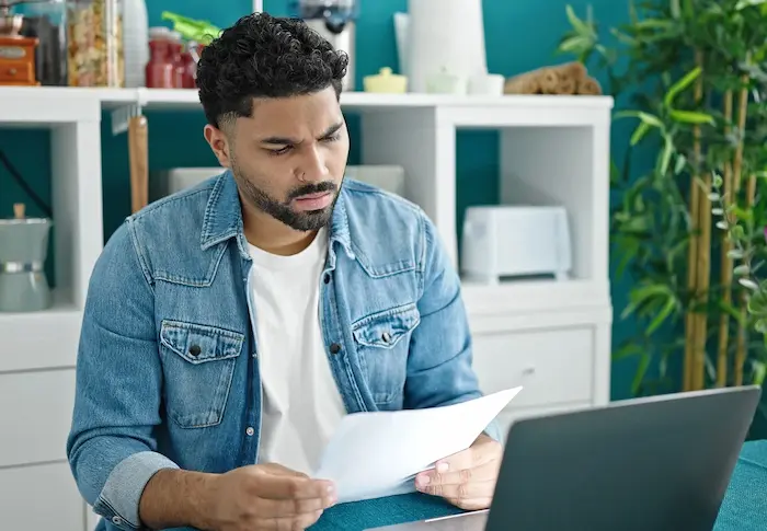 A man reading a will